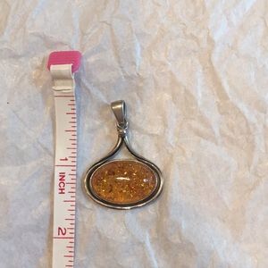 Sterling and Amber pendant